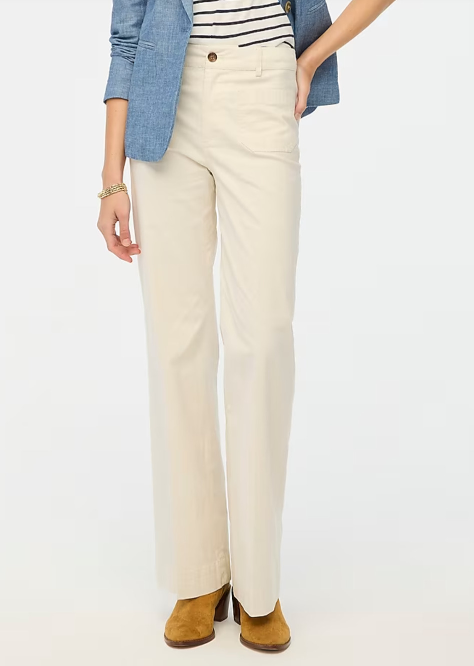 J Crew Lizzie Patch Pocket Wide Leg Pants 27 27P P27 NWT Tan Khaki BW805 J.Crew